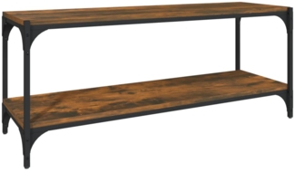 TV-Schrank Lowboard TV Räuchereiche 100 x 33 x 41 cm Holzwerkstoff und Stahl