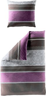 BIERBAUM Bettwäsche 4954, Mako-Satin, 2 teilig, 100 % Baumwolle, pflegeleicht, Paisley Muster