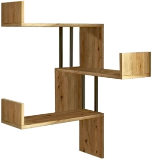 Dmora Regal Domitilla, Gestell, Wandregal, Mehrzweckregale, 60x60h109 cm, Eiche