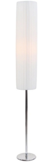 Stehlampe rund Edelstahl und Latex Weiß