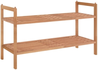 vidaXL Schuhregal 69x27x41 cm Massivholz Nussbaum 350361