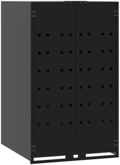 vidaXL Mülltonnenbox für 1 Tonne Schwarz 69x79x117 cm Stahl 4008424