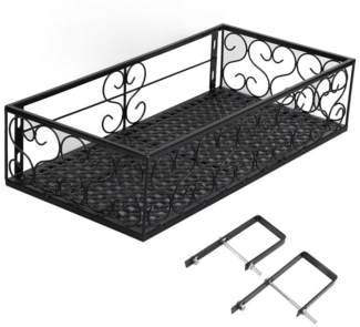 SURFOU Blumenständer Blumenständer Pflanzenständer 50x25x12cm, Geeignet für 6,5-cm-Geländer (1 St), Wohnzimmer Terrasse Fenster Garten Hof