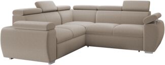 Ecksofa Boston Maxi mit Schlaffunktion, Bettkasten, Einstellbare Kopfstützen (Farbe: Paros 2)