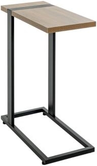 Beistelltisch >37100< in eiche, schwarz - 24x64x49cm (BxHxT)