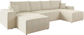 Wohnlandschaft Magerio U Cord (Farbe: Poso 100)