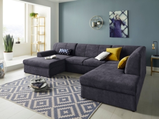 DOMO collection Wohnlandschaft Topper, elegant und zeitlos, komfortabel, U-Form, wahlweise mit Bettfunktion