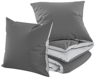 Wolkenfeld Wendebettwäsche Mikrofaser Bettwäsche - Allergiker Bettwäsche - unfassbar weich, Mikrofaser, 3 teilig, 135x200 cm, 155x220 & Übergrößen I inkl. Kissenbezüge 80x80 I 2-farbig