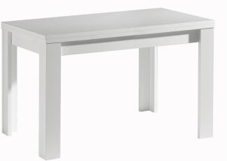 Esstisch >Monterrey< ausziehbar bis 166cm in Weiß matt - 110/166x78x60cm (BxHxT)