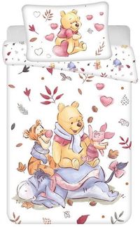 Disney Kinderbettwäsche Disney Winnie Puuh Ferkel Babybettwäsche 2er-Set 100x135cm, Renforcé, 2 teilig