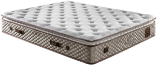 Taschenfederkernmatratze, Bambi Magnasand Therapy, Matratze mit Topper, Höhe 33 cm, H3 Mittel, BAMBI YATAK, Magnetischer schwarzer Sand, Hyper-Schaum, Komfortschicht, Einseitig