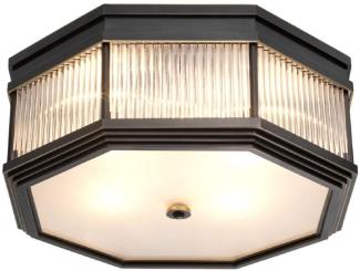 Casa Padrino Luxus Deckenleuchte Bronze 40,5 x 40,5 x H. 18 cm - Luxus Kollektion