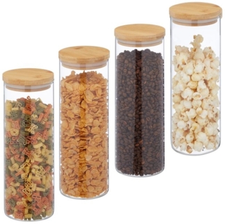 4er Set Vorratsgläser mit Deckel 1600 ml