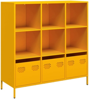 vidaXL Highboard Senfgelb 101,5 x 39 x 103,5 cm Stahl 851391