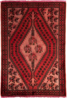 Morgenland Orientteppich - 150 x 100 cm - dunkelrot