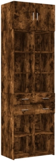 vidaXL Hochschrank Räuchereiche 70x42,5x225 cm Holzwerkstoff 3281340