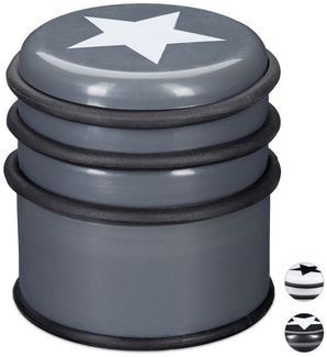 4 x Türstopper mit Stern dunkelgrau 10029848