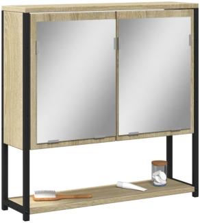 vidaXL Bad-Spiegelschrank Sonoma-Eiche 60x16x60 cm Holzwerkstoff