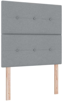 vidaXL Boxspringbett mit Matratze Hellgrau 120 x 190 cm Stoff 3339371