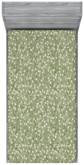 Abakuhaus Spannbettlaken Soft Dekorativer Stoff Bettwäsche Rund-um Elastischer Gummizug, Natur Rosa Frühlings-Blüten-Muster