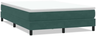 vidaXL Boxspringbett ohne Matratze Dunkelgrün 160x220 cm Samt 3315882