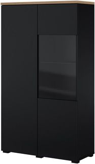 OTTO home Vitrine Modo, Breite 80 cm, moderner griffloser Vitrineschrank Vitrine mit viel Stauraum, Einlegeböden verstellbar, Glastür
