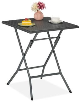 Gartentisch in grauer Rattanoptik