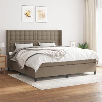 Boxspringbett mit Matratze Stoff Taupe 200 x 200 cm, Härtegrad: H2 [3131781]