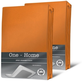 One Home Spannbettlaken Jersey, Jersey, Gummizug: rundum, (2 Stück), Double Pack mit Rundumgummizug, weich