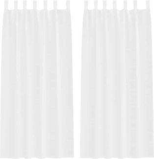 vidaXL Voile-Vorhang mit Vorhängen 2 pcs Weiß 140x245cm Polyester 4108035