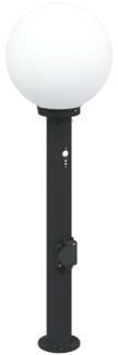 vidaXL Pollerleuchte mit Sensor und Steckdose 80 cm Schwarz IP44 4006123