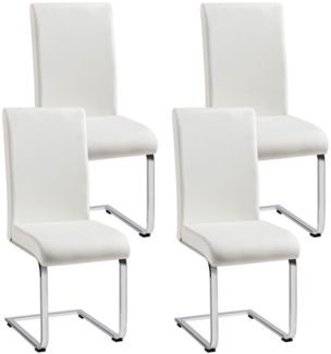 Yaheetech Esszimmerstuhl 2/4/6-er Küchenstuhl (4 St), Schwinger Polsterstuhl mit Ergonomischer Rückenlehne & Metallbeine