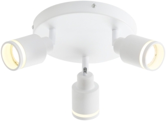 ZMH Moderne wei?e Deckenleuchte: 3 verstellbare Deckenstrahler aus Metall, GU10 Deckenlampe, fr Schlafzimmer, Esszimmer, ohne Leuchtmittel