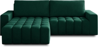 MOEBLO Ecksofa BONTON aus Samstoff, Couch für Wohnzimmer Schlafsofa Sofagarnitur Sofa Eckcouch L-Form Wohnlandschaft - 170 x 250 x 85 cm, mit Schlaffunktion