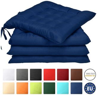 Beautissu Stuhlkissen Lea, 4er Set Suthlkissen 40x40x5cm