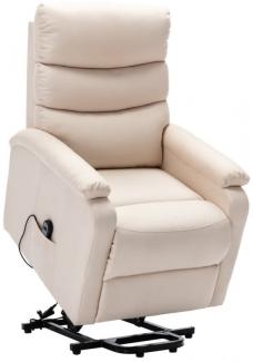 vidaXL Sessel mit Aufstehhilfe Creme Stoff [321245]