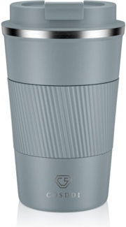 Thermobecher Edelstahl Travel Mug 380ml Vakuum auslaufsicher Autobecher
