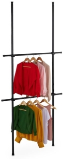 Garderobensystem Teleskop Schwarz 10051387