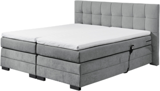 Boxspringbett >TALENA< Liegefläche 180x200, Motorverstellung, anthrazit - 202x113x211 (BxHxT)