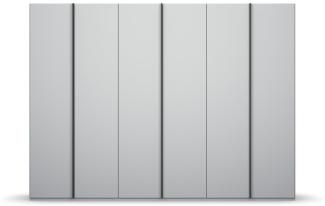 Kleiderschrank SKAT seidengrau 6 Türen mit Zubehör