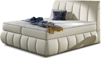 Eltap Vincenzo Bett (Soft 33) 180X200 Holzrahmen , Beige, 224 x 126 x 180 cm