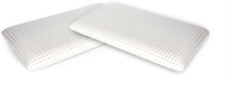 Dmora Set mit 4 Kopfkissen Menta, Bettkissen, Ergonomisches Produkt, Schlafzimmerkissen, Made in Italy, 70x39 h10 cm, Weiß
