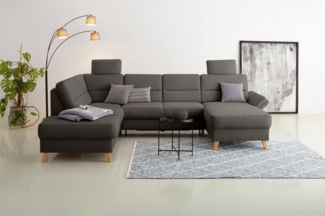 Home affaire Wohnlandschaft Westerland U-Form, Federkern, wahlweise Bettfunktion, Stauraum und Armlehn-Verstellung
