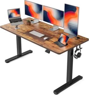 Höhenverstellbarer Elektrischer Schreibtisch 152x60cm Memory-Steuerung Stahl