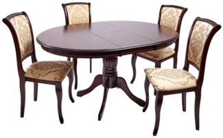Rodnik Essgruppe Versailles, Holz Esstisch ausziehbar, Stühle, Esszimmer Set Barock