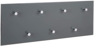 HAKU Möbel Wandgarderobe - grau-chrom - H. 30cm x B. 80cm - HAKU-42190