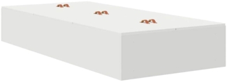 vidaXL Bett mit Stauraum Weiß 226,5 x 90 x 31,5 cm Holzwerkstoff 3335669