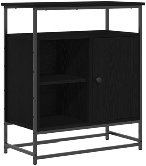 vidaXL Sideboard Schwarz Eiche 69x35x80 cm Holzwerkstoff und Stahl 862981
