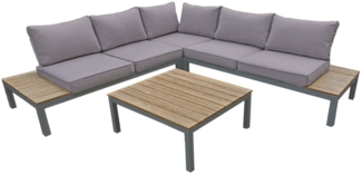 Garden Pleasure Lounge-Set VALENTINA, 4tlg. Anthrazit Sofa Couch Garten Terrasse