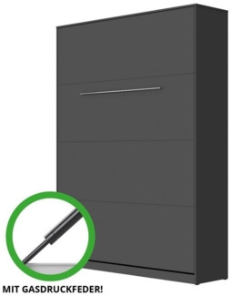 SMARTBett Schrankbett SMARTBett Standard 140x200 Vertikal/Hoch Komfort Lattenrost vertikal/hoch, Regale im Korpus, für Matratzen bis 17 cm Höhe